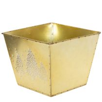 Artikel Metallkruka med glittrande granmotiv, 18 cm