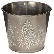 Artikel Metallkruka med glittergranar, 13 cm