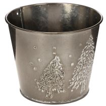 Artikel Metallkruka med glittergranar, 13 cm