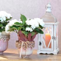 Artikel Blomkruka Keramikrosa – Elegant växtkruka med blomdekor Ø16cm