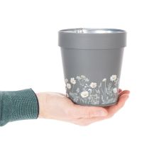 Artikel Blomkruka med blommönster för modern heminredning och sommarbalkongdekoration, 13 cm, 4 delar