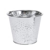 Kruka med snöflingor Ø12,5cm H10cm 4st