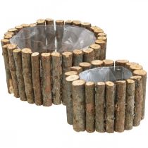 Plantskål runda naturliga björkgrenar Ø14/20cm set om 2