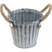 Artikel Växtkruka med handtag, cachekruka i metall, dekorativ kruka för plantering Ø14,5cm