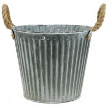 Artikel Planteringskruka, dekorativ kruka med handtag, metallkruka för plantering Ø25,5cm