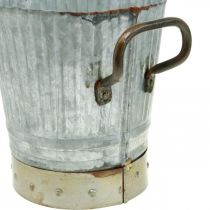Artikel Planteringskruka i metall med handtag vintage dekoration Ø26/20/17cm set om 3