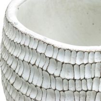 Artikel Planteringskärl Betong Vit Vintage Honeycomb Dekorativ blomkruka H15cm Ø15cm