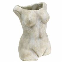 Växtkropp torso hona grå 19 × 13,5 cm H27cm