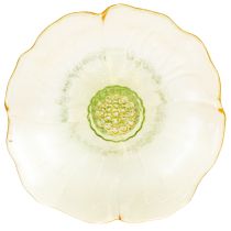 Artikel Dekorativ glastallrik med fot, blommönster, perfekt för festlig presentation, 15 cm