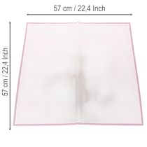 Artikel Transmatt Rosa Våtbeständig Blomsterfilm 57cm Tillskuren för Buketter 20st