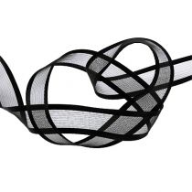 Artikel Sorgeband svart med tråd 25mm 25m
