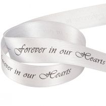 Artikel Sorgband silversvart ordstäv Forever in... 25mm 25m