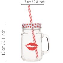 Artikel Dricksglas med lock och handtag Ø7cm H13,5cm