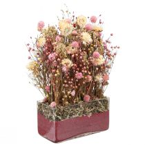 Artikel Torkade blommor rosa klöver halm blommor dill lin 35cm 150g