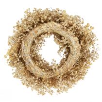 Artikel Torr blomkrans blekt dekorativ krans kräm Ø25cm
