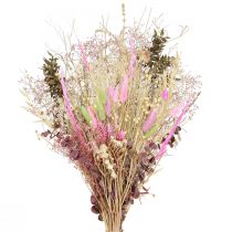 Artikel Torkad blombukett rosa grön Lagurus eucalyptus 150g