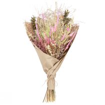 Artikel Torkad blombukett rosa grön Lagurus eucalyptus 150g