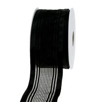 Tyllband, svart sorgband 50mm
