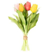 Artikel Konstgjorda tulpaner, rustik vårdekoration för alla bordsvaser, 30 cm, 7 stycken