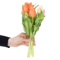 Artikel Konstgjorda tulpaner för vårdekoration, vardagsrum och kök, med naturtroget utseende, 30 cm, 7 stycken