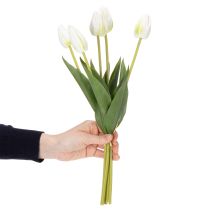 Artikel Dekorativa konstgjorda tulpanblommor för elegant inredning, 40 cm, 5 stycken