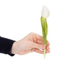 Artikel Konstgjord tulpan, realistisk dekoration, hållbar konstgjord blomma för hemmet, 21 cm, 6 stycken