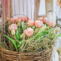 Tulip Bunch Real Touch, konstgjorda blommor, konstgjorda tulpaner rosa
