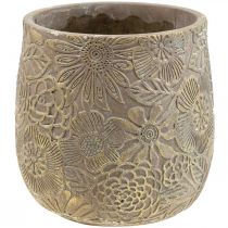 Artikel Planteringskruka guld blommor keramik blomkruka Ø13,5cm H15cm