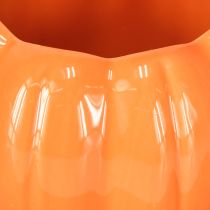 Artikel Kruka i keramik med pumpa, orange, Ø9,5 cm, H6,5 cm, 4 st