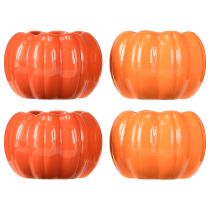Artikel Kruka i keramik med pumpa, orange, Ø9,5 cm, H6,5 cm, 4 st