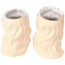 Artikel Planteringskruka Keramik Drömmande Tjej Assorterad H19,5cm 2st