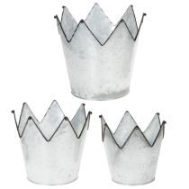 Artikel Blomkruka metall dekorativ zink Ø21,5/19,5/17cm set om 3
