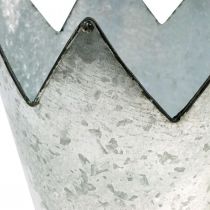 Artikel Planteringskruka krona metalldekoration zink Ø21,5/19,5/17cm set om 3