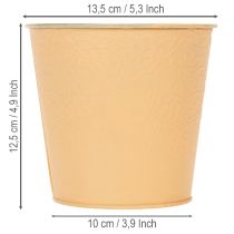 Artikel Metallkruka, pastell orange, Ø13,5 cm H12,5 cm