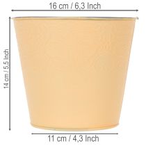 Artikel Metallkruka, pastell orange, Ø16cm H14cm