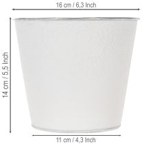 Artikel Metallkruka, pastellvit, Ø16cm H14cm