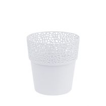 Planteringskärl plast vit Ø11,5cm H12,5cm 1st