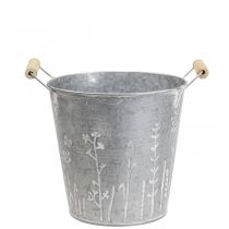 Planterkruka, vintage dekorativ metallhink Ø14cm H13cm