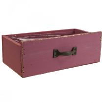 Planteringslåda trä deco lila 25×13×9cm