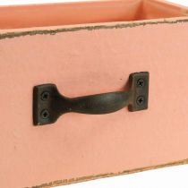 Planteringslåda trä deco persika 25×13×9cm