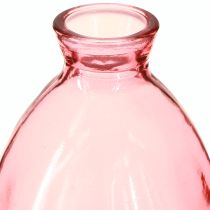 Artikel Vas lökformade minivaser glas tonat rosa Ø7cm H12cm 6 st