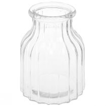 Artikel Vas glasräfflor glasvas dekorativ glas klar Ø11cm H15cm 2st