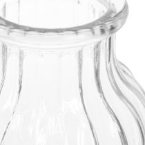 Artikel Vas glasräfflor glasvas dekorativ glas klar Ø11cm H15cm 2st