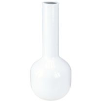 Artikel Modern dekorativ vas metallvas krämvit Ø10,5cm H25,5cm