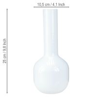 Artikel Modern dekorativ vas metallvas krämvit Ø10,5cm H25,5cm