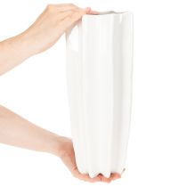 Artikel Blomvas räfflad modern dekorativ vas 38cm