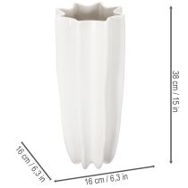 Artikel Blomvas räfflad modern dekorativ vas 38cm
