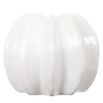 Artikel Pumpavas i keramik, vit, för heminredning, 15 cm