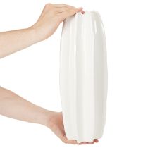 Artikel Ribbad vas, modern keramikvas för torkade blommor, 40 cm