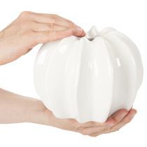 Artikel Pumpa-dekorativ vas, glansig, höstdekoration för vardagsrum, 19 cm